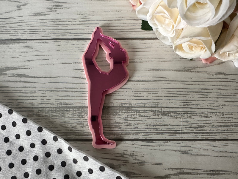 Personalised 2 layer acrylic gymnast dancer cake Charm