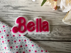 Personalised 2 layer acrylic  birthday NAME cake Charm