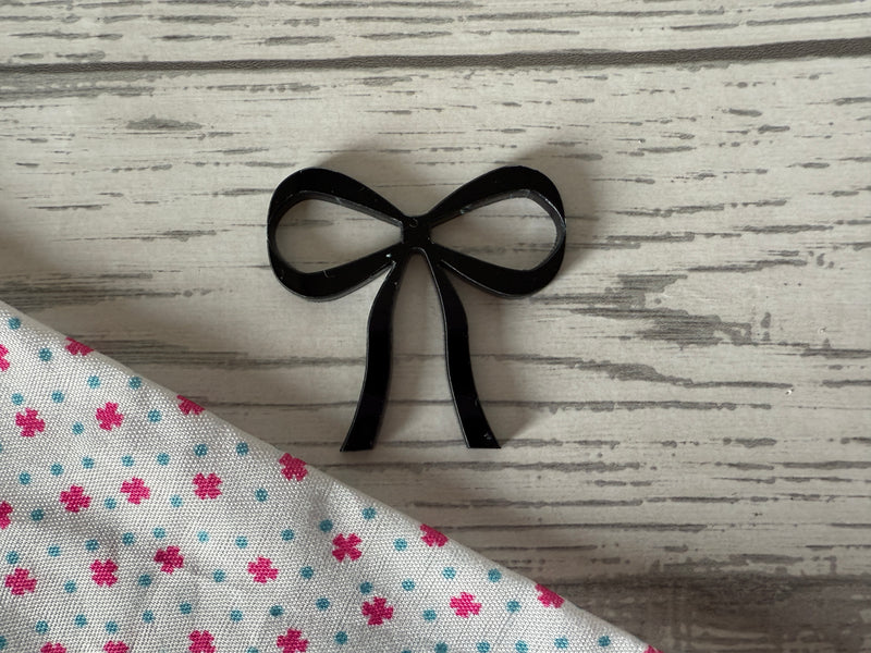 Personalised Mirrored acrylic AGE in words cake charm with BOW charm