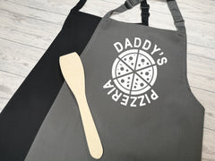 Personalised adult Dad's PIZZERIA Daddy APRON in grey or black father's day any name