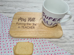 Personalised Engraved Teacher's Tea board Any Name
