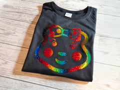Custom Blush BLACK  t-shirt Pudsey children in need choice of colour for detail