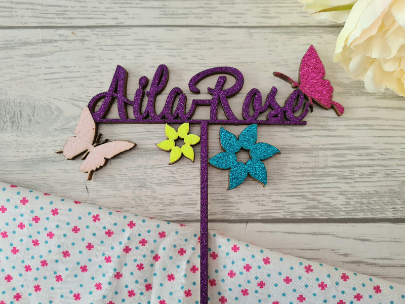 Personalised wooden birthday Name cake topper Any name Encanto