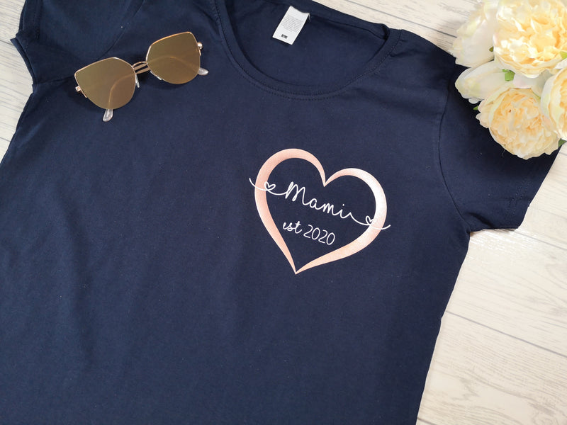 Personalised Matching Mother and Baby T-shirt and baby grow vest