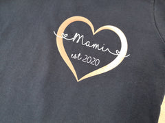 Personalised Matching Mother and Baby T-shirt and baby grow vest