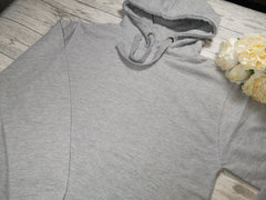 Personalised Womens Grey hoodie Besties with names detail No pocket