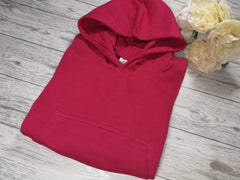 Personalised Kids Pink hoodie with name detail