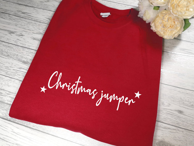 Custom Unisex WELSH RED Christmas jumper stars