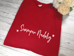 Custom Unisex WELSH RED Christmas jumper SIWMPER NADOLIG stars