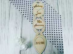 Personalised Engraved Anniversary Welsh love spoon 25th 30th 40th 50th