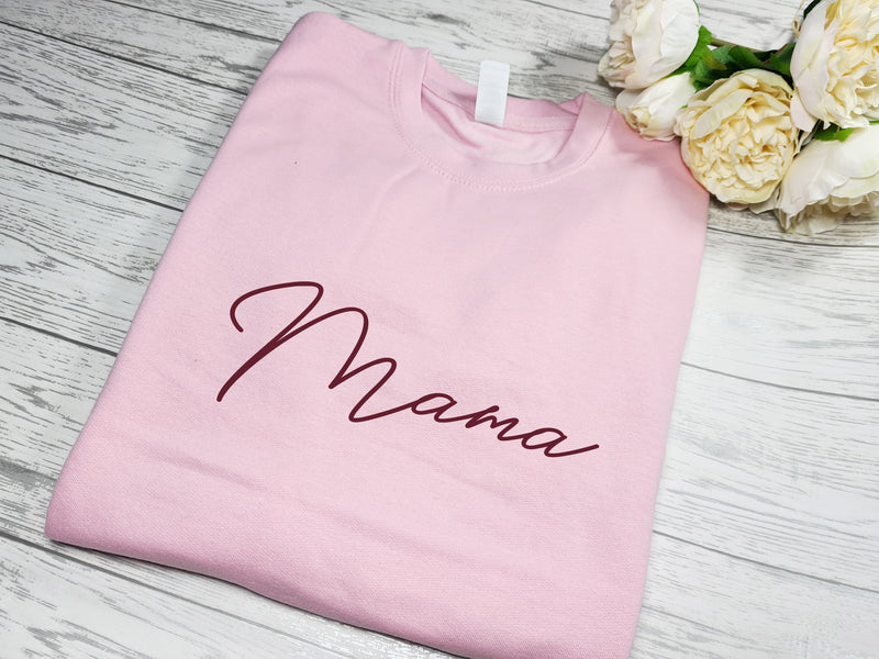 Personalised Unisex BABY PINK jumper with name detail