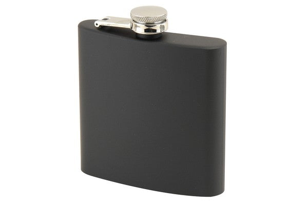 Personalised  Engraved Navy or black stainless steel hip flask 6oz Wedding gift groomsman best man