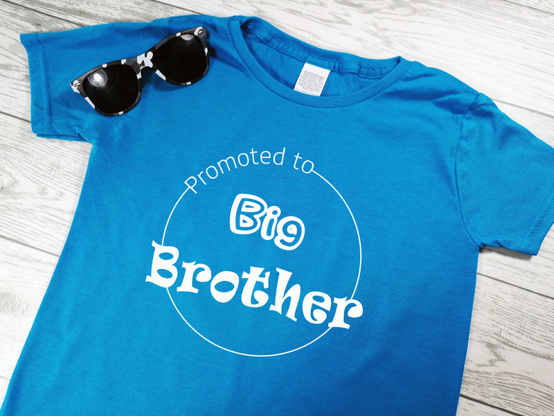 Custom Kids BLUE promoted to big brother t-shirt