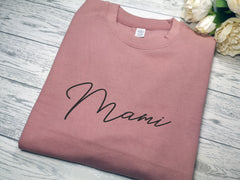 Personalised Unisex DUSKY PINK jumper with name detail