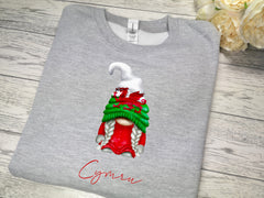 Custom KIDS welsh GREY cymru jumper boy or girl gonk gnomes rugby