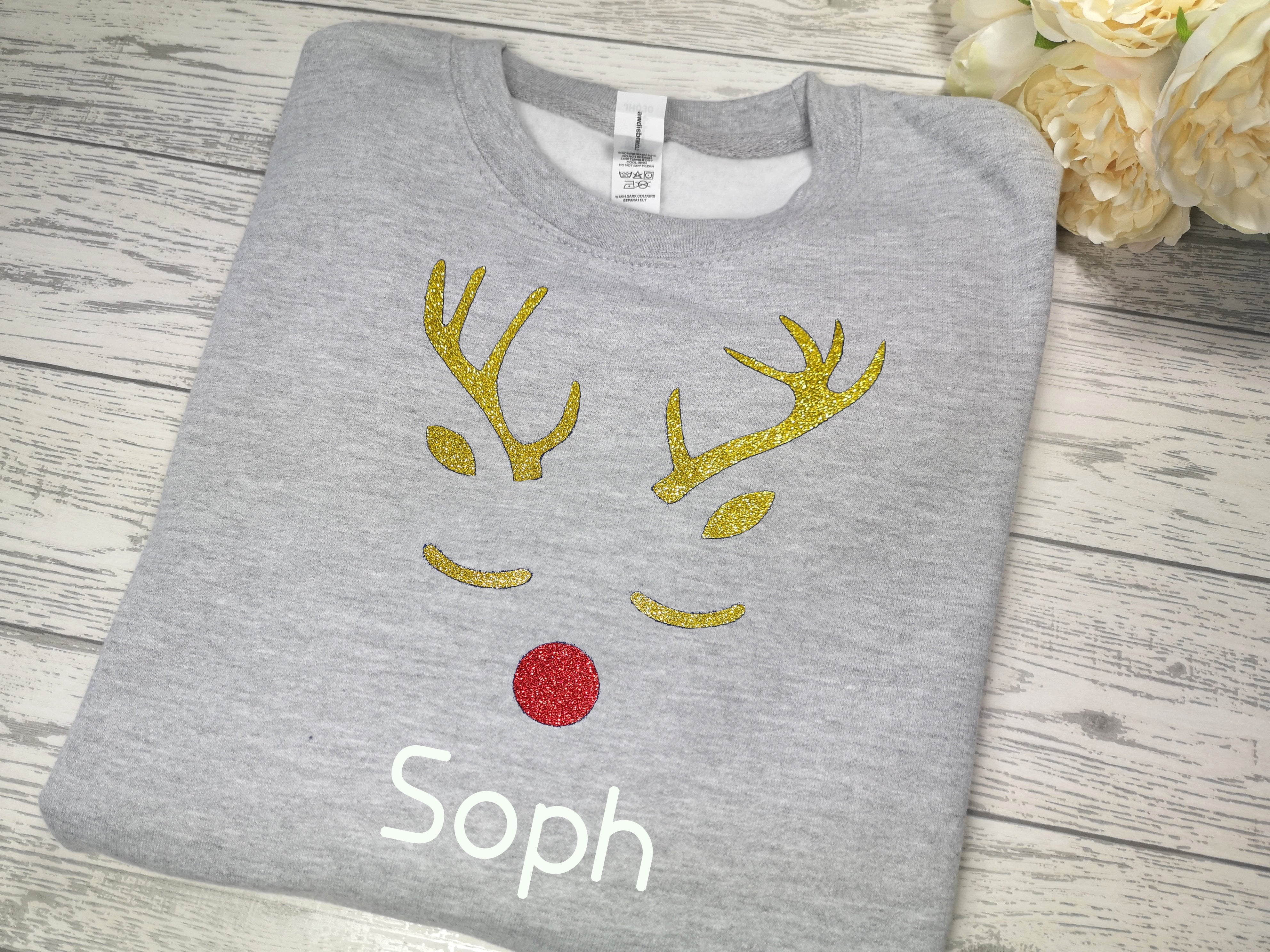 Christmas jumper glitter sales