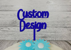 Personalised wooden cake topper Custom design Any Image or design