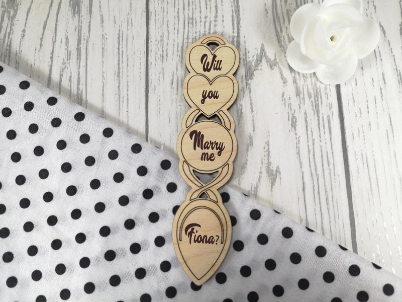 Personalised Engraved Wedding Will you Marry me? Love spoon Choice of size
