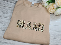 Personalised Unisex NUDE jumper with bold name detail