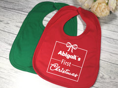 Personalised First christmas Bib Name detail