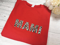 Personalised Unisex RED jumper with bold name detail