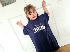 Personalised Adults t-shirt for KIDS school starters Class of detail any name range of colours