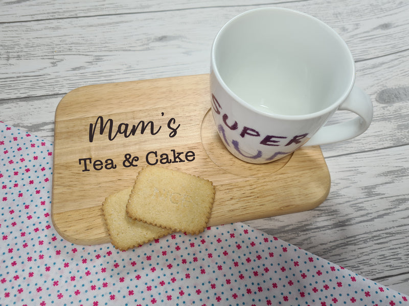 Personalised Engraved tea and cake board Any Name