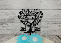 Personalised wooden Wedding Tree cake topper