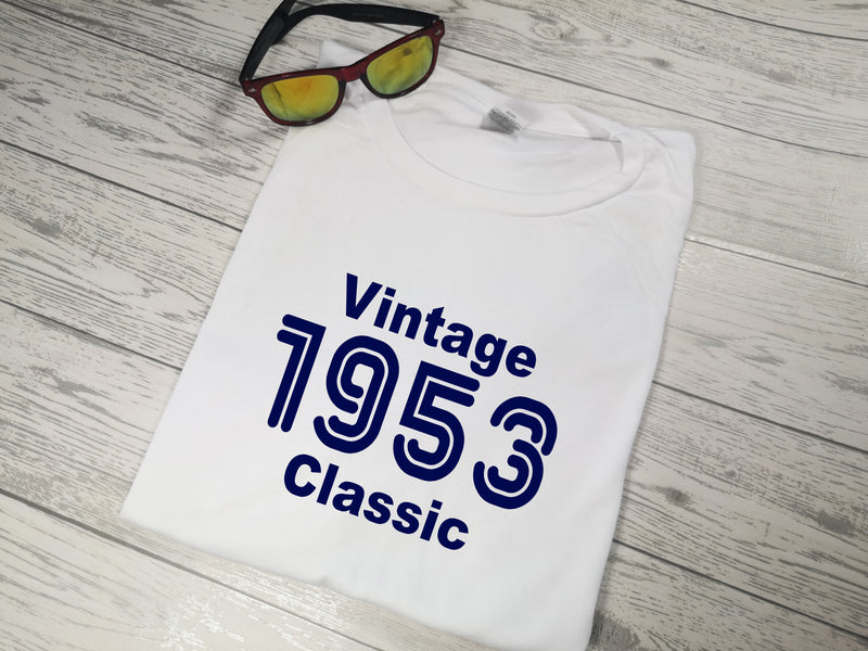 Personalised Men's Vintage year White T-shirt