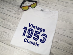 Personalised Men's Vintage year White T-shirt